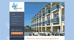 Desktop Screenshot of marinereservedapartments.co.nz